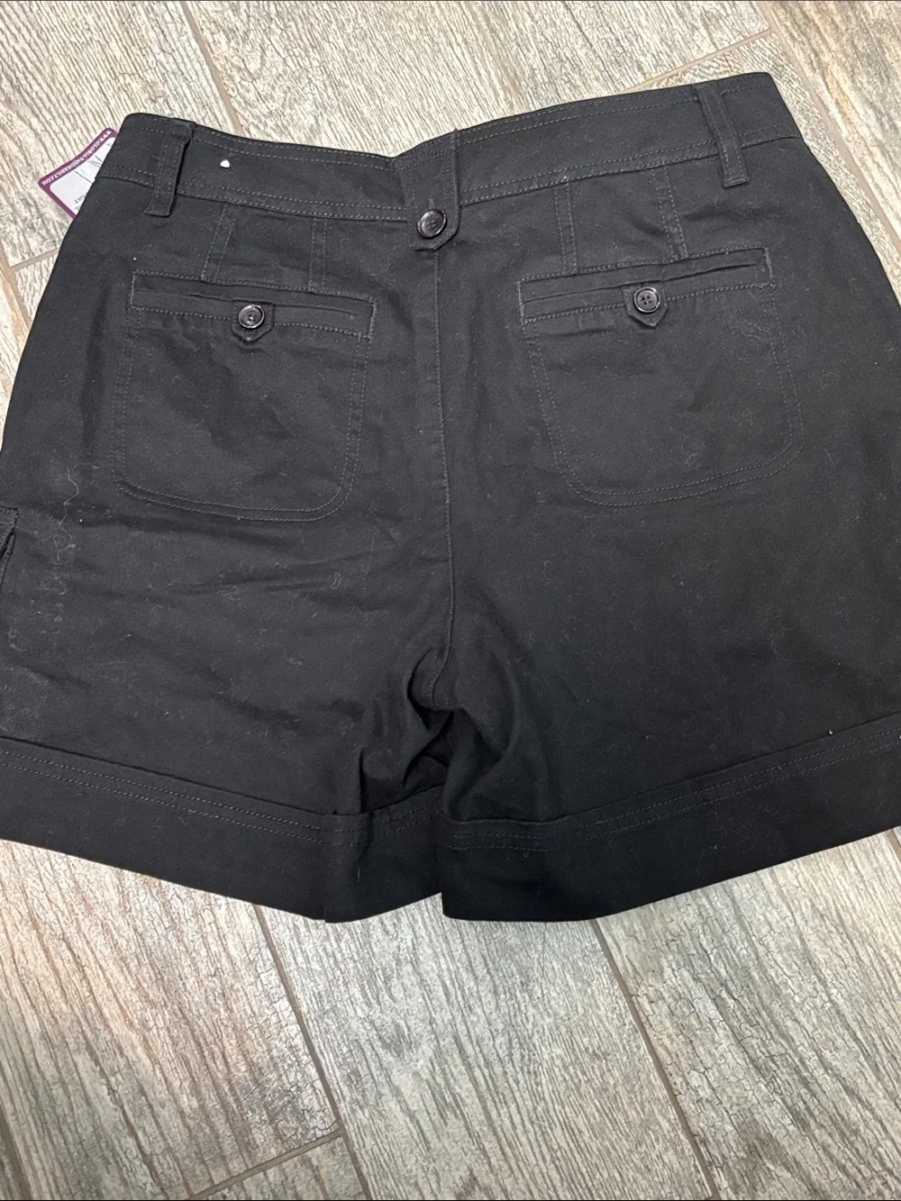Gloria Vanderbilt Black Cargo Shorts